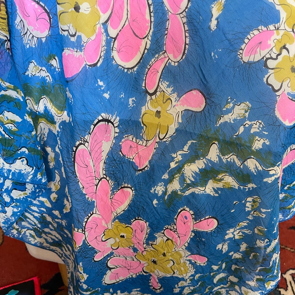 Vibrant Floral Print Scarf